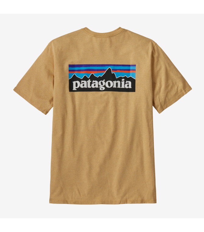 Camiseta PATAGONIA M S P-6 Logo Responsibili-tee - Beeswax tan