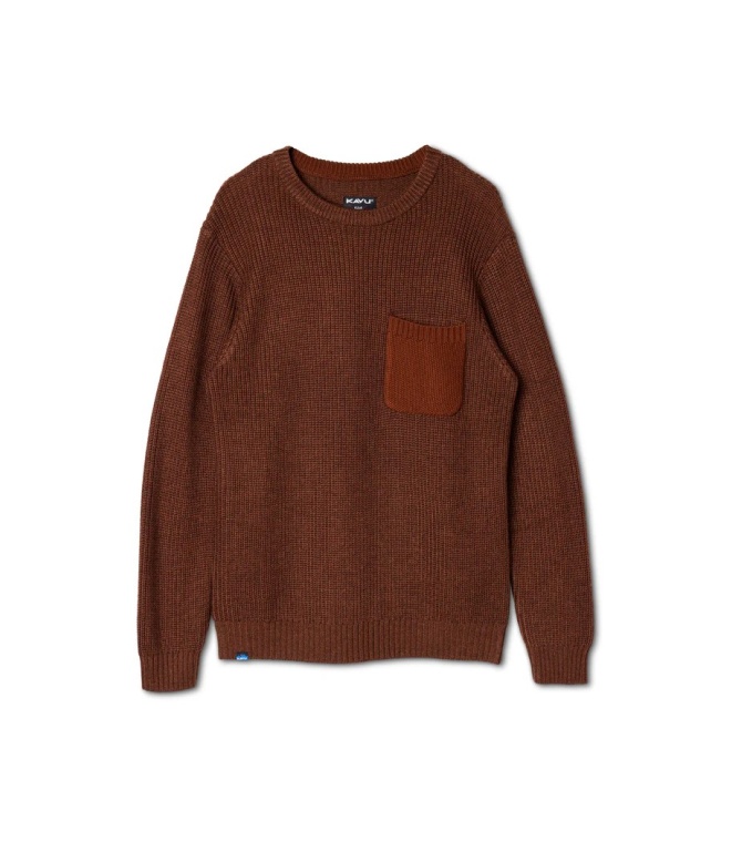 Jersey KAVU Bedford Sweater-Fired Brick