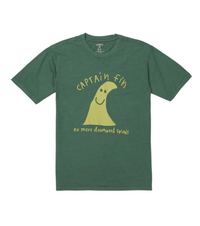 Camiseta CAPTAIN FIN Ozzy Wrong Spiral -Cilantro Green