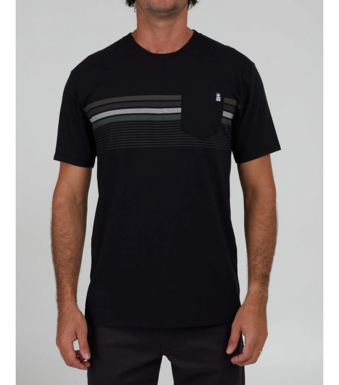 Camiseta SALTY CREW Lineup Stripe Premium-Black