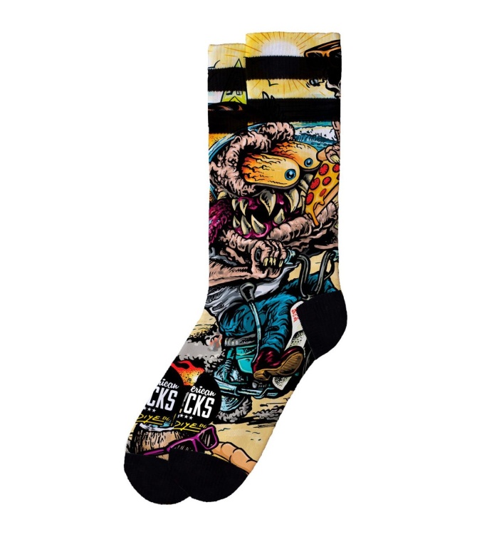 Calcetín AMERICAN SOCKS Bike Monster - Mid high