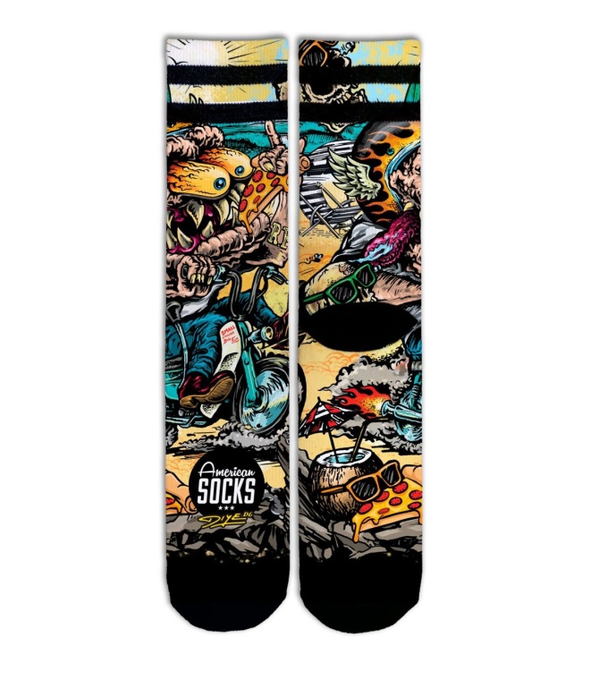 Calcetín AMERICAN SOCKS Bike Monster - Mid high