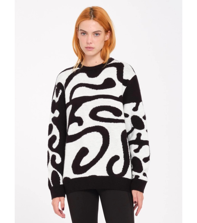 Jersey VOLCOM Fa Zephyr Sweater-Black White