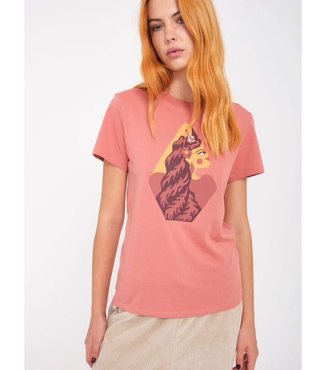 Camiseta VOLCOM Lock It Up Tee-Mauve Rose