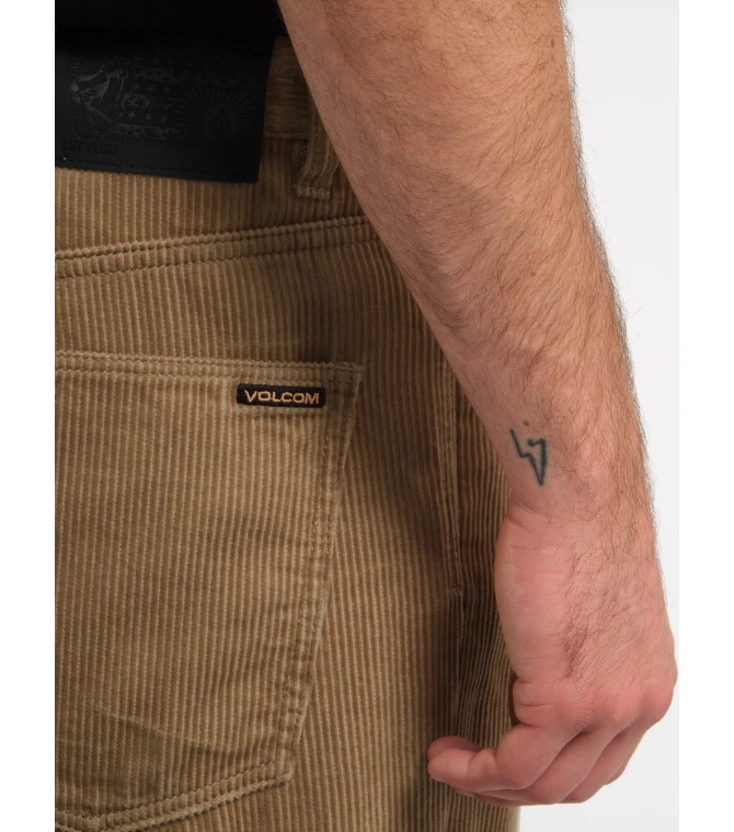 Pantalon VOLCOM Billow Tapered Cord Pant-Khaki