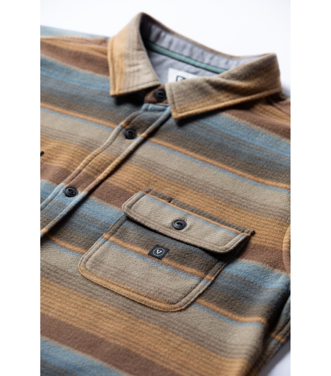 Camisa VISSLA Eco-Zy Ls Polar Flannel-Khaki