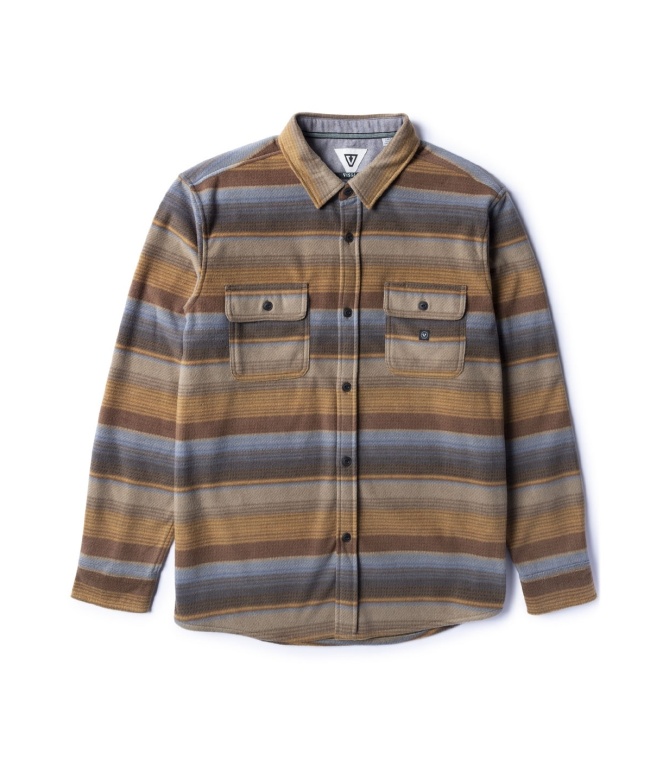 Camisa VISSLA Eco-Zy Ls Polar Flannel-Khaki