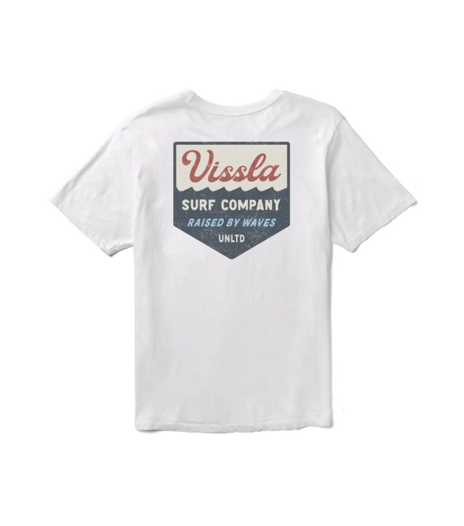 Camiseta VISSLA Sea Shields Boys Tee-White