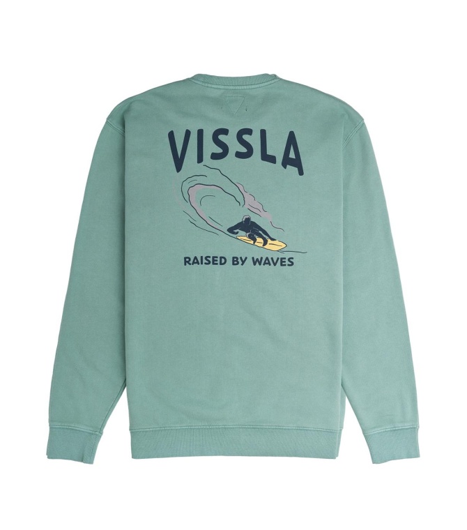 Sudadera VISSLA Raised By Waves-Smokey Jade