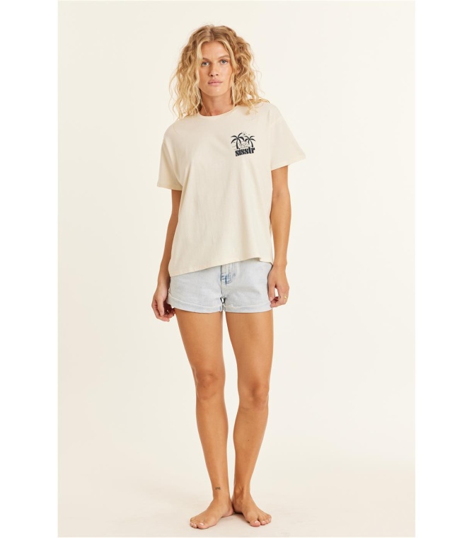 Camiseta SISSTREVOLUTION Retro Beach Boyfriend-Sea Salt