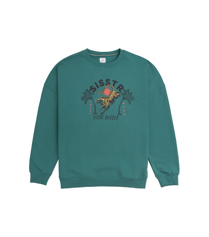 Sudadera SISSTREVOLUTION Stay Wild -Vintage Green