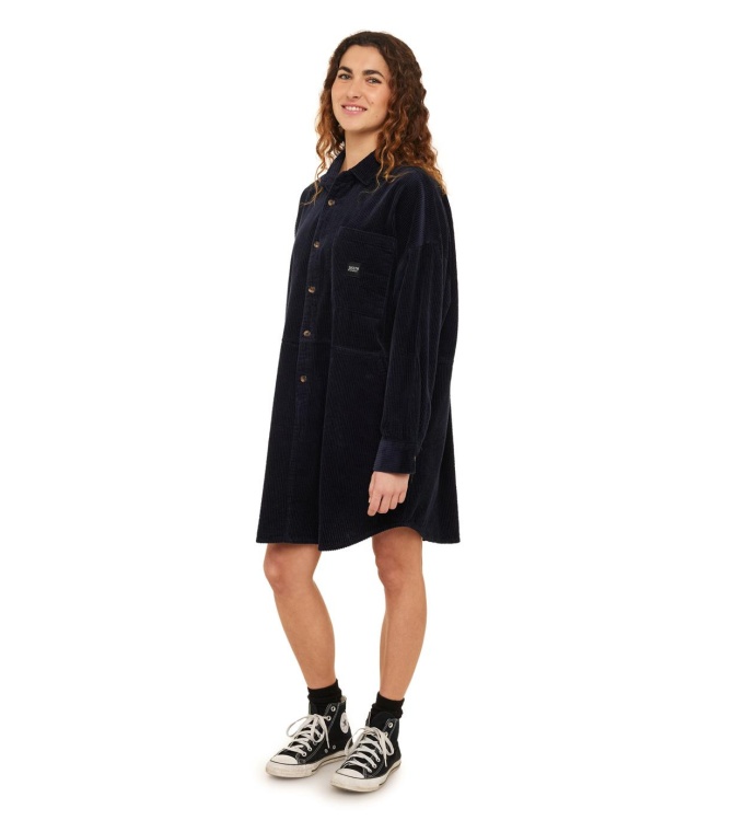 Vestido SISSTREVOLUTION Pasha Corduroy-Dark Naval