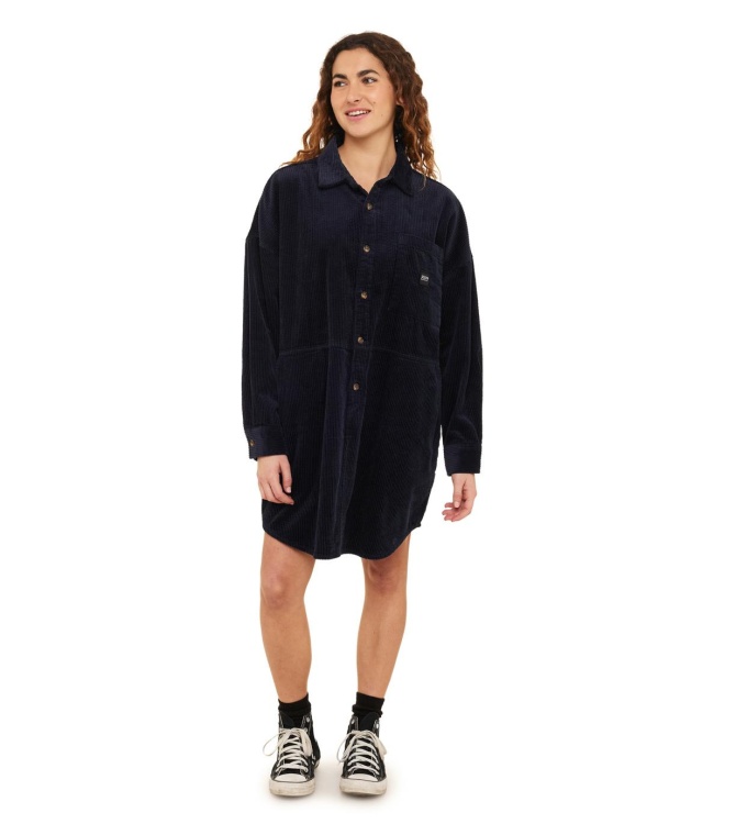 Vestido SISSTREVOLUTION Pasha Corduroy-Dark Naval