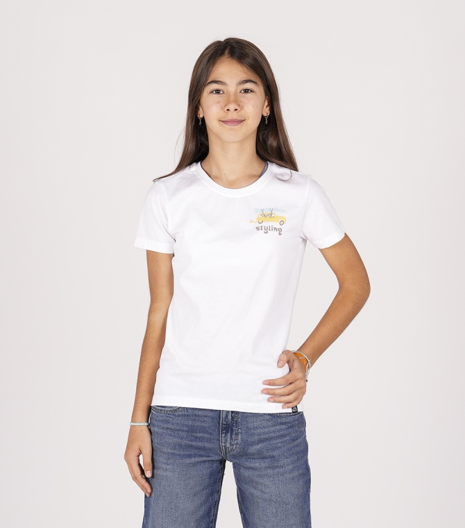 Camiseta STYLING Cuatro Latas-Blanco