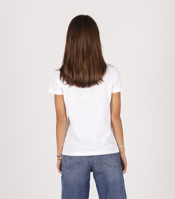 Camiseta STYLING Flower Power-Blanco