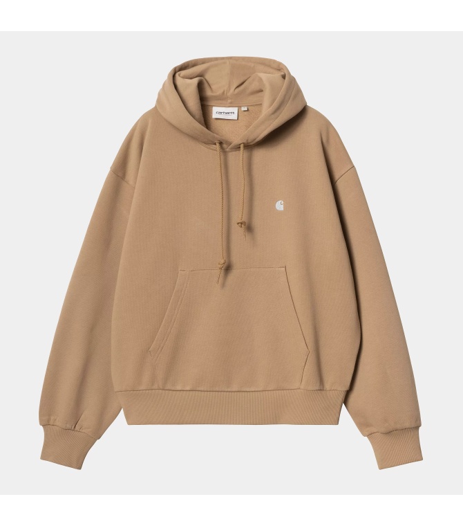 Sudadera CARHARTT WIP W' Hooded Casey Sweatshirt-Peanut/Silver