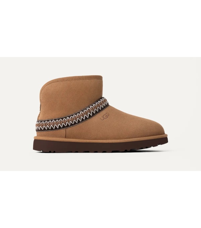 Botas UGG W Classic Mini Crescent-Chestnut