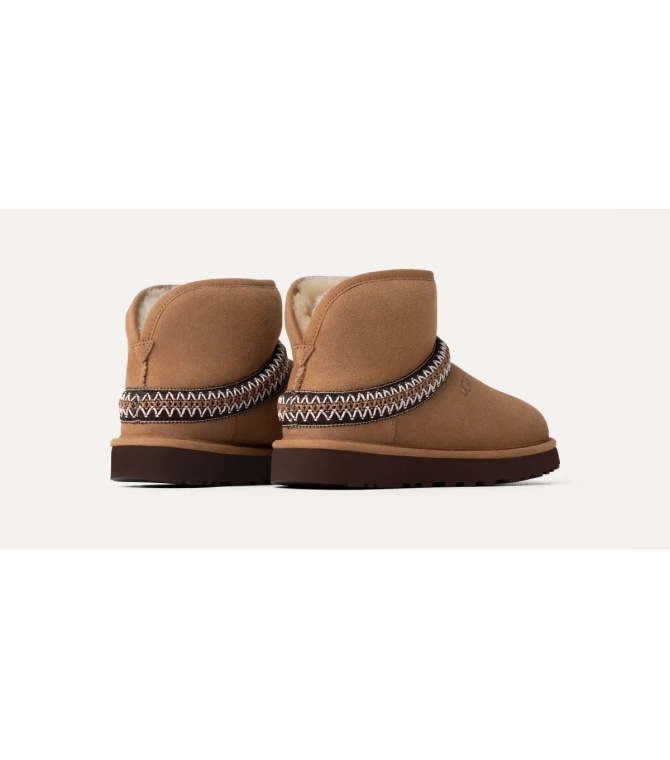 Botas UGG W Classic Mini Crescent-Chestnut