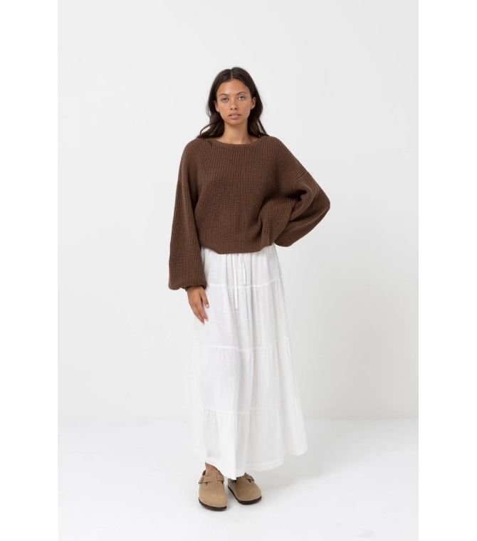 Jersey RHYTHM Classic Knit Jumper-Chocolate