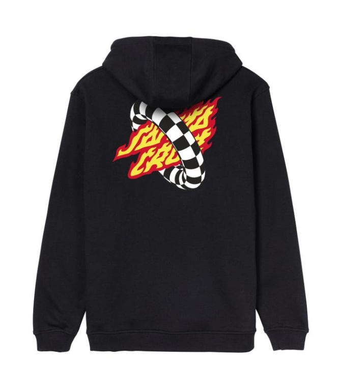 Sudadera SANTA CRUZ Goal Flame Hood-Black