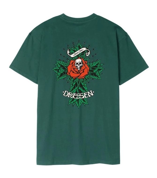 Camiseta SANTA CRUZ Dressen Rose Cross 2 T-Shirt-Rainforest