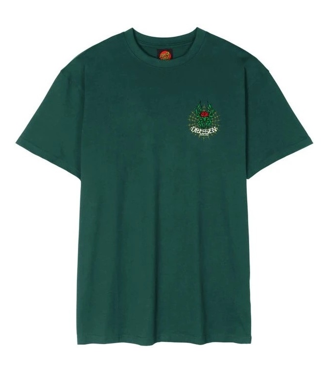 Camiseta SANTA CRUZ Dressen Rose Cross 2 T-Shirt-Rainforest