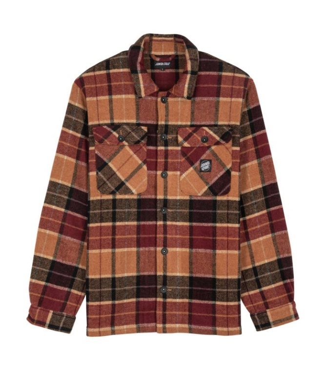 Camisa SANTA CRUZ Lodge Shirt-Burnt Orange Check