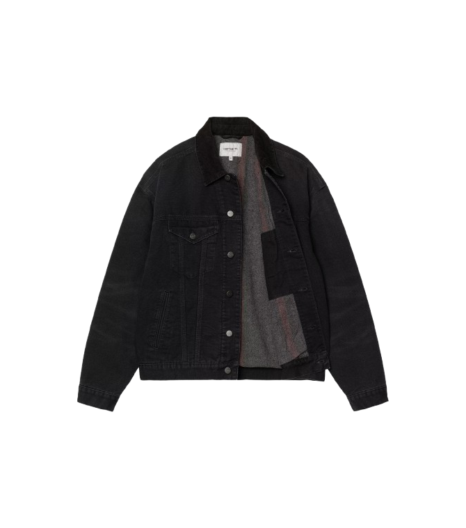 Chaqueta CARHARTT WIP Dayton Trucker Jacket-Black / Black Stone Canvas