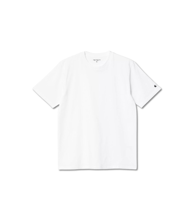 Camiseta CARHARTT WIP Base T-Shirt Cotton Single Jersey-White/Black