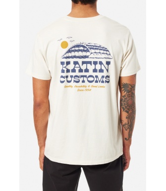 Camiseta KATIN USA Drainer Tee-Vintage White