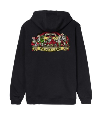 Sudadera SANTA CRUZ Guzman Scroll Front Hood-Black
