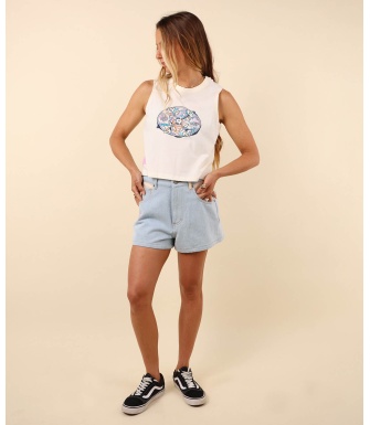 Short OXBOW Denim - Light Blue
