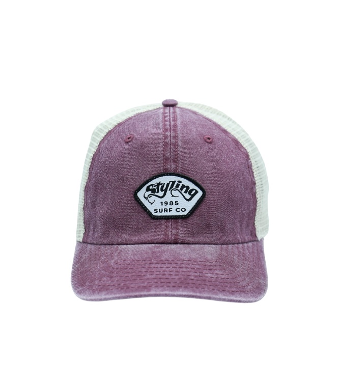 Visera STYLING Gorra Rejill Lavado Piedra - Burdeos lav