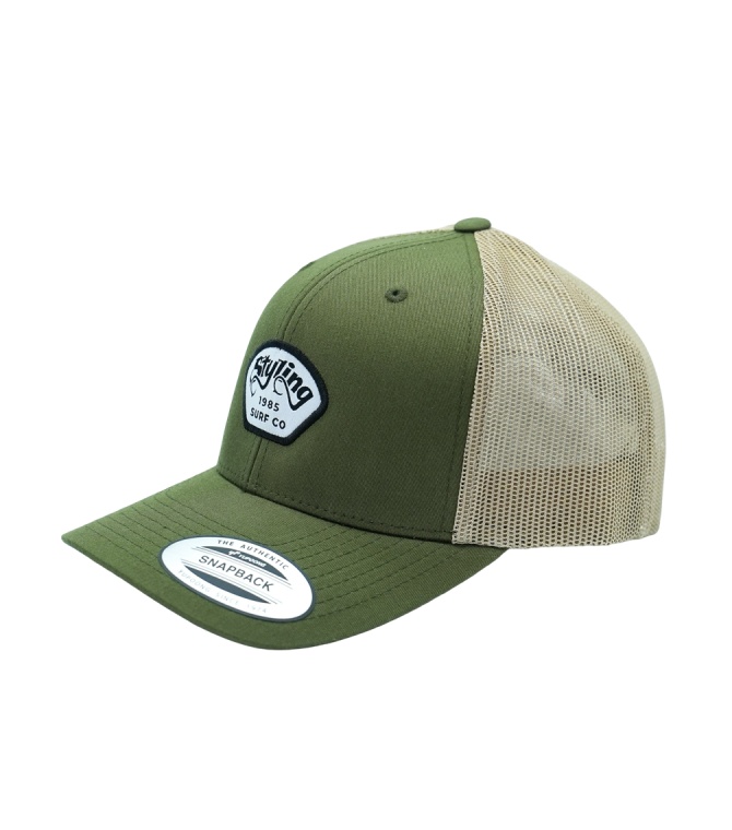 Visera STYLING Gor Reji Vis Curv Class Snapb - Verde army/beige