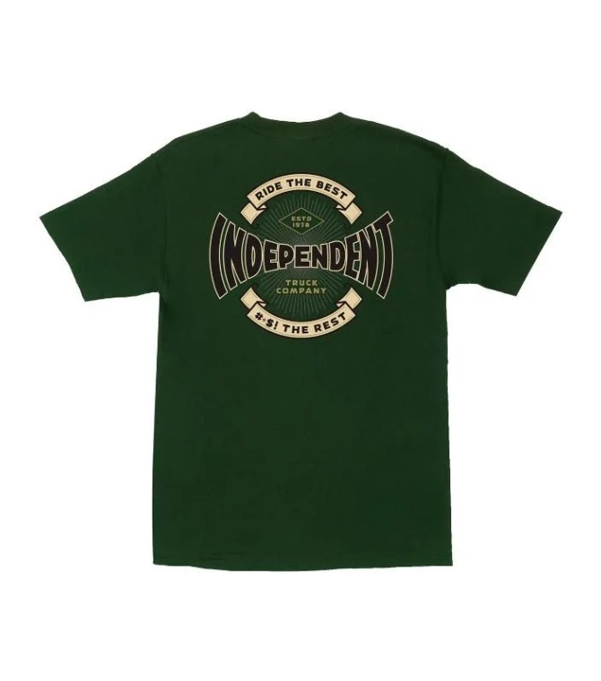 Camiseta INDEPENDENT Established 78 S/S Heavyweight T-Shirt-Forest