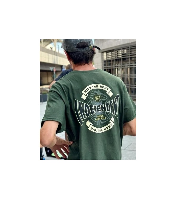 Camiseta INDEPENDENT Established 78 S/S Heavyweight T-Shirt-Forest