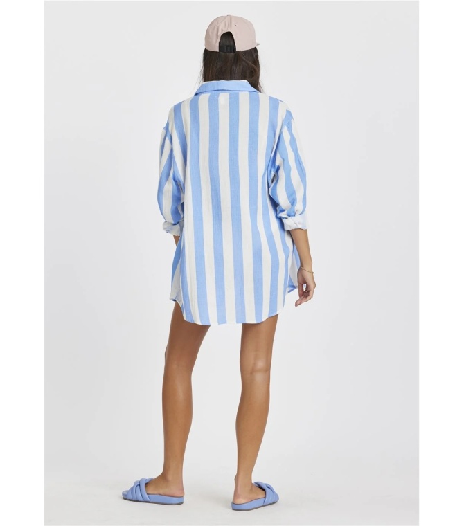 Camisa SISSTREVOLUTION Vacation Wovent Top - Vista Blue