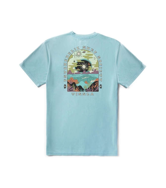 Camiseta VISSLA Lucid Dreams Cosmic Wash Tee - Vintage Blue