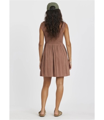 Vestido SISSTREVOLUTION Pacific Dreams Ss Woven Dress-Mocha