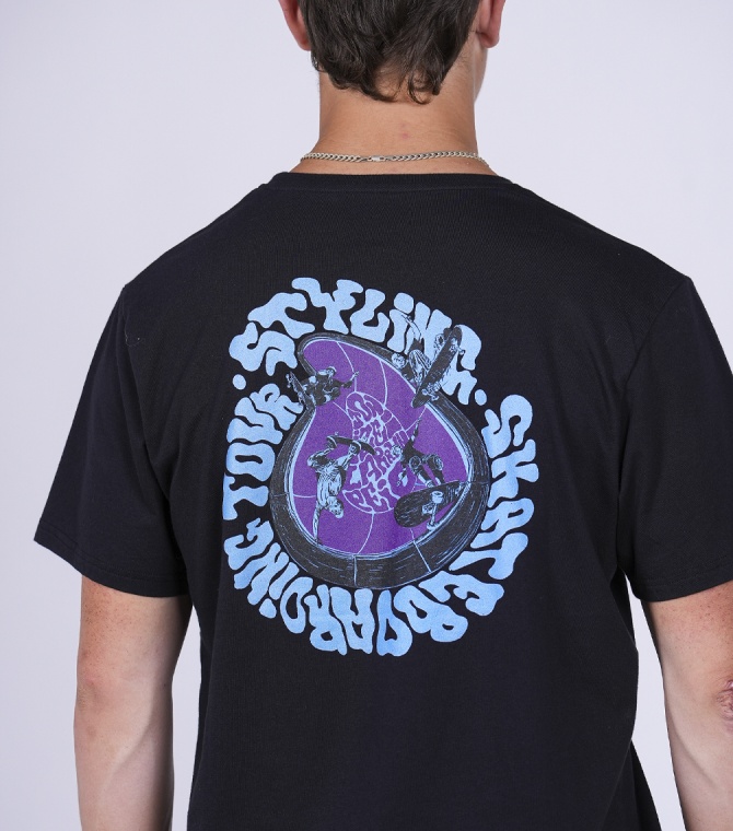 Camiseta STYLING Sk8 Tour - Negro