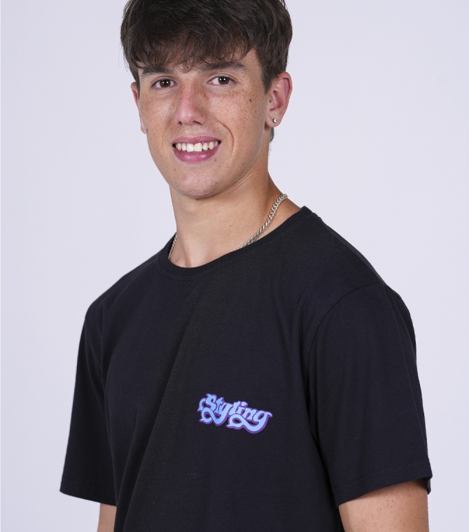 Camiseta STYLING Sk8 Tour - Negro