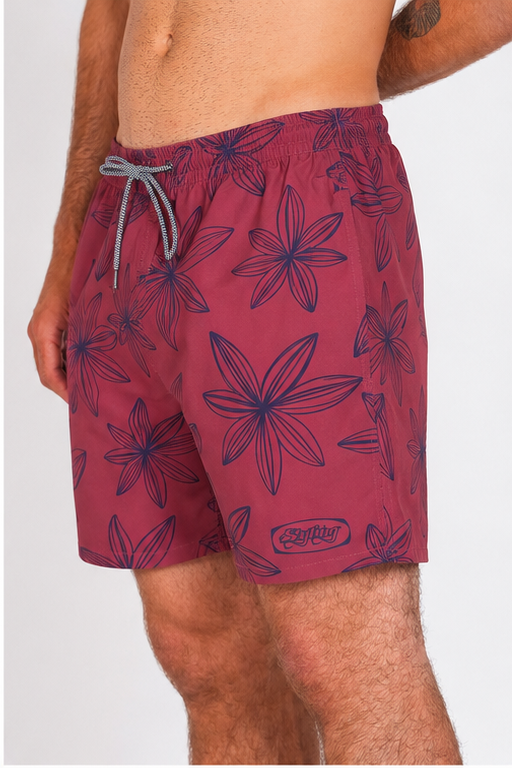 Bañador Styling Flower - cabernet