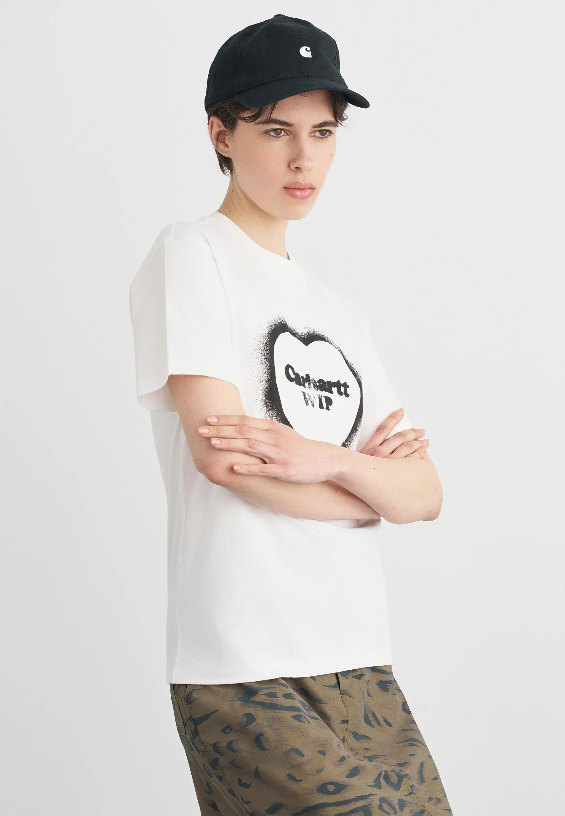 Camiseta Carhartt Wip W  S/S Spray Heart T-Shirt Organic - white