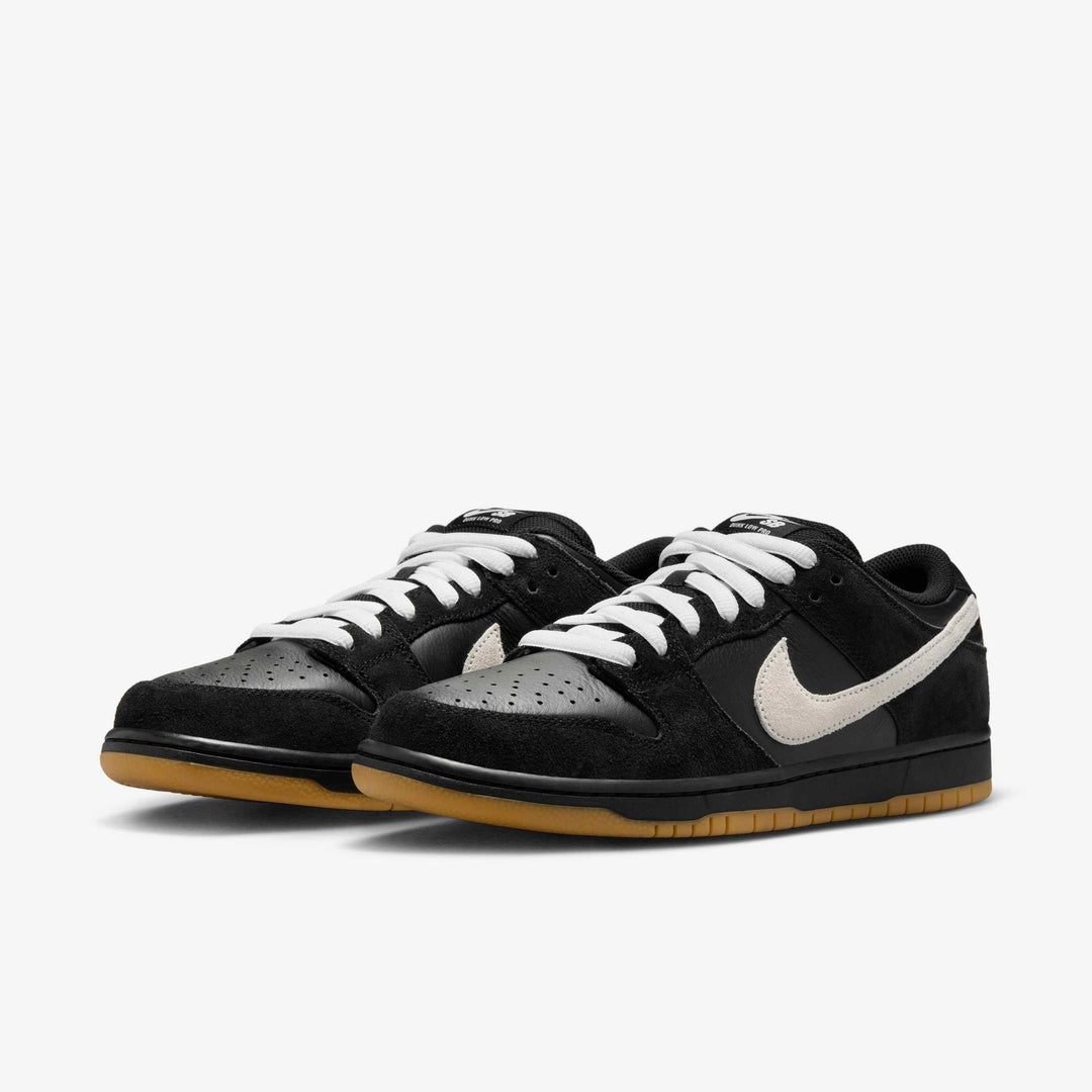 Zapatillas nike nike sb dunk low pro skate shoes - black/white-black-gum light brown