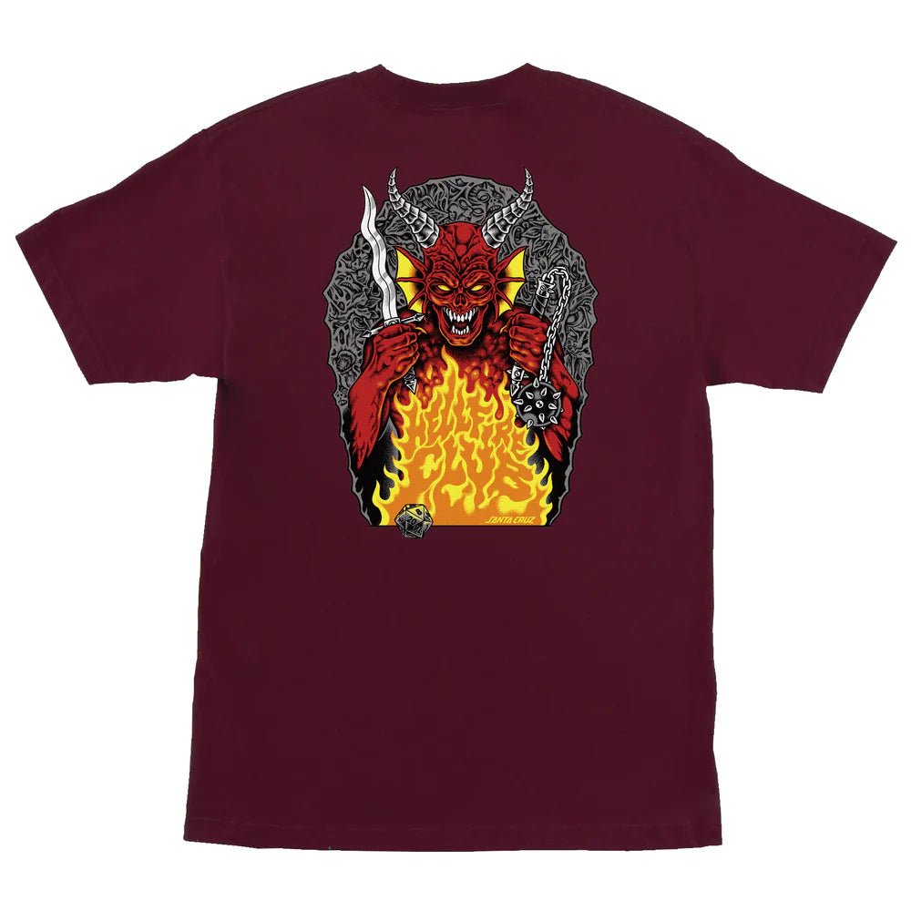 Camiseta Stranger Things Hellfire Pit - maroon