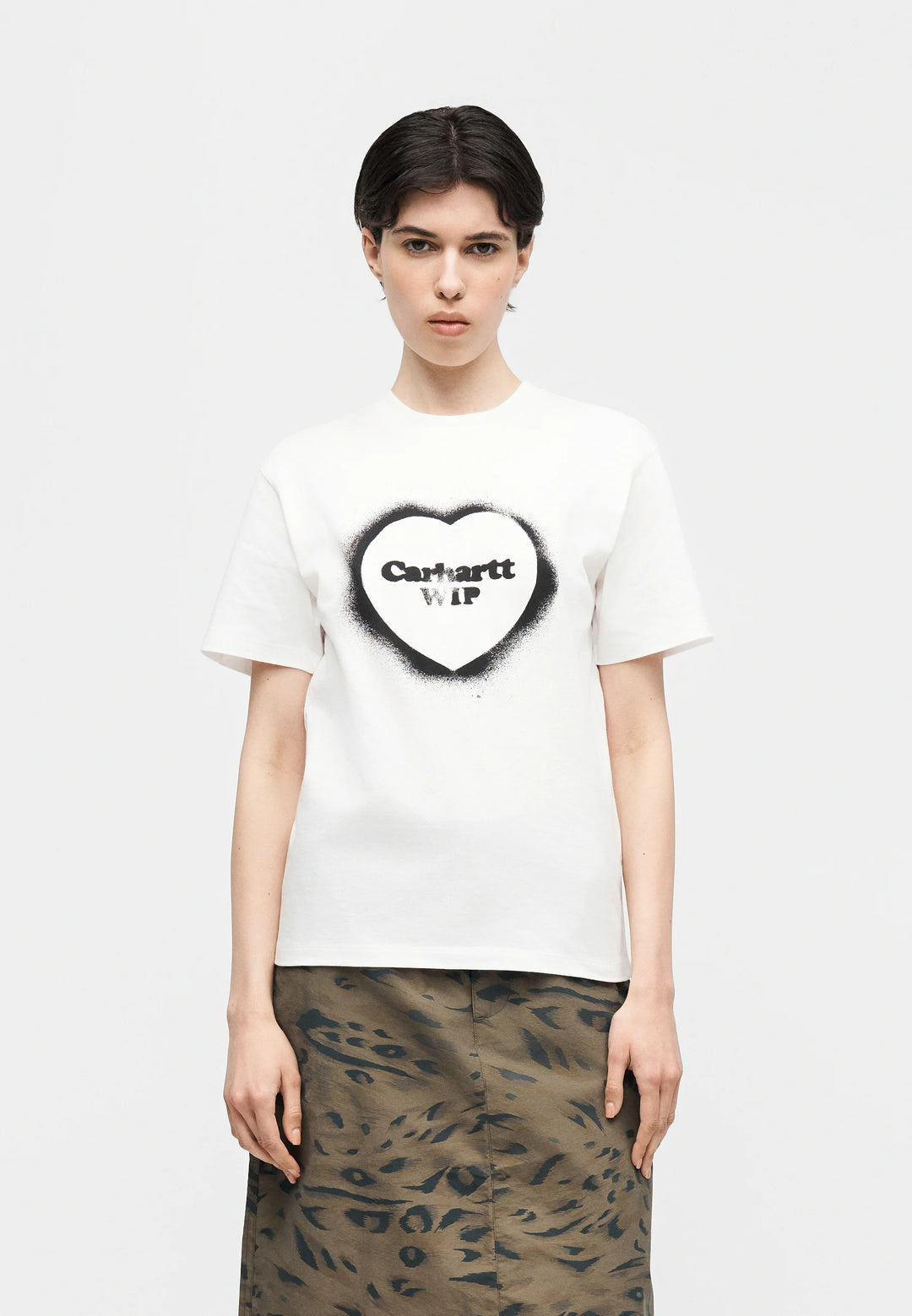 Camiseta Carhartt Wip W  S/S Spray Heart T-Shirt Organic - white