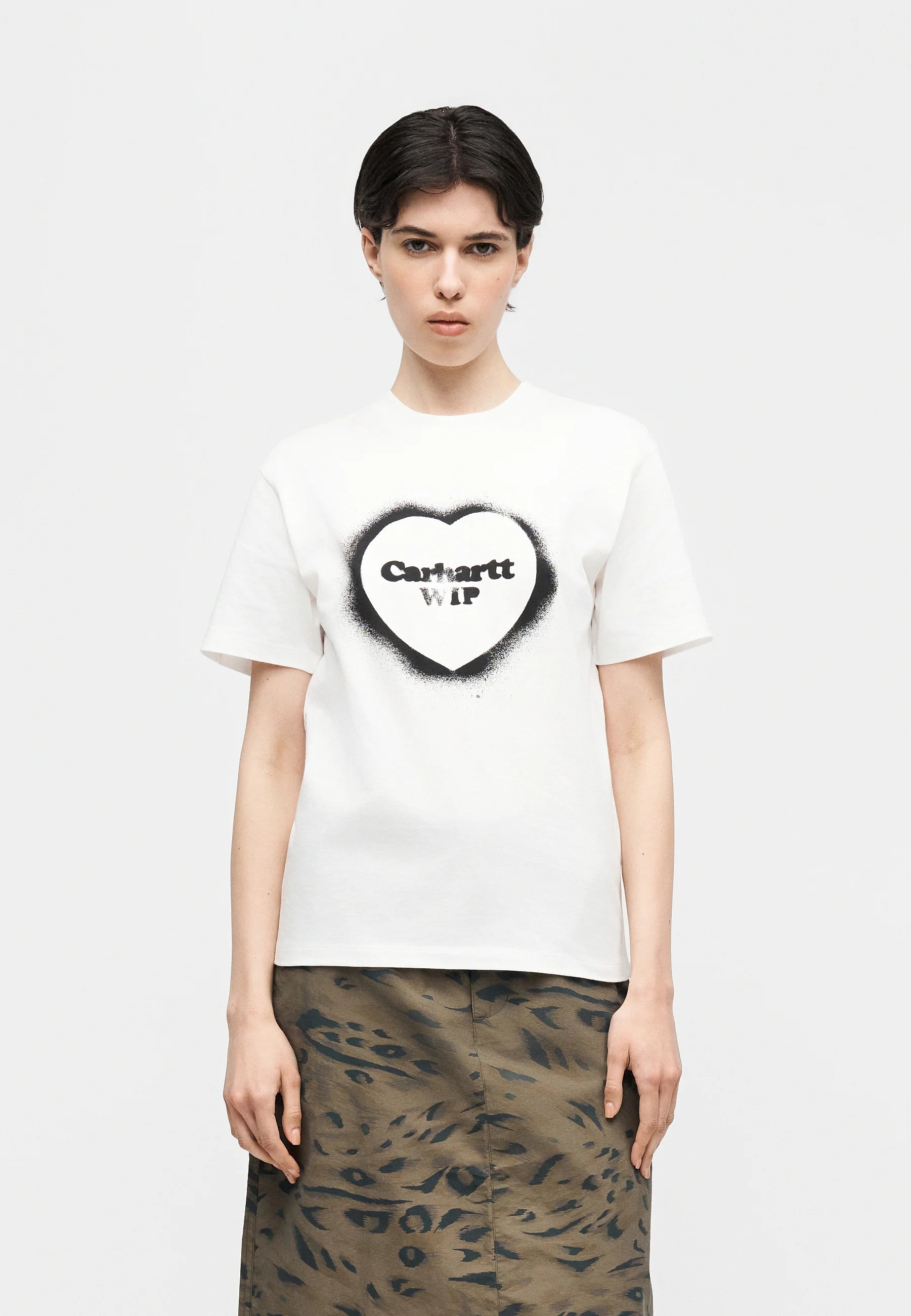 Camiseta Carhartt Wip W  S/S Spray Heart T-Shirt Organic - white
