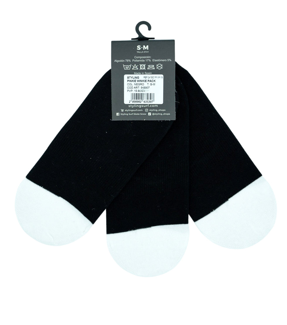 Calcetín Styling Pinkies Pack Negro - Negro loading=