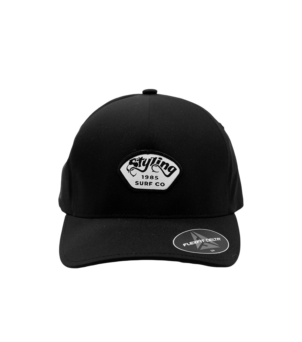 Gorra Styling Surf Co Patch Sin Costuras - Negro