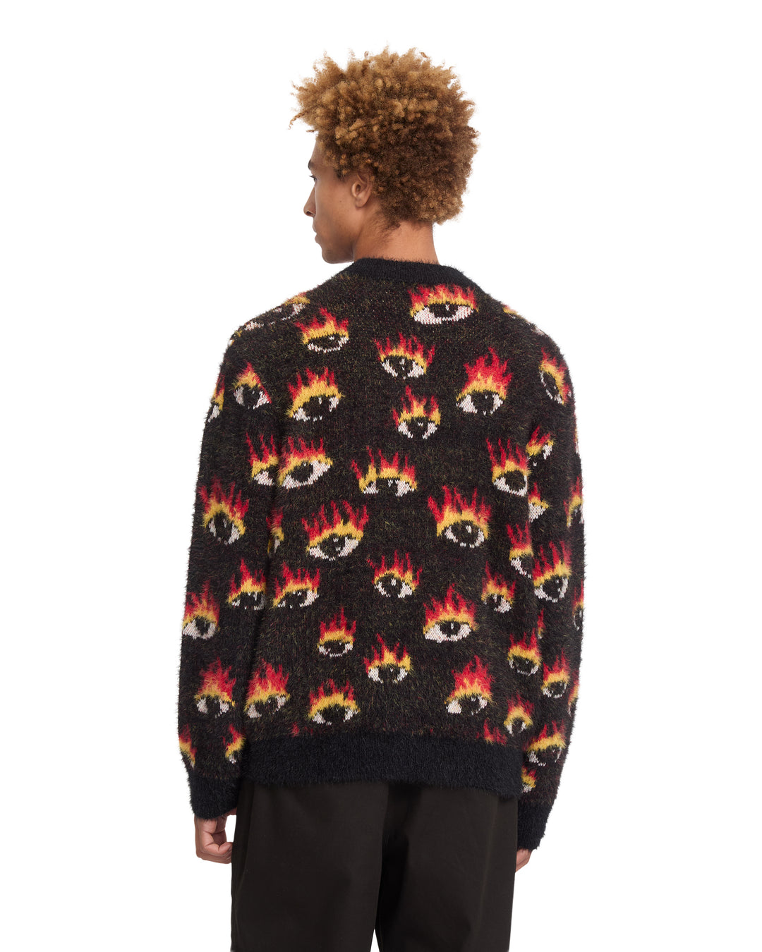 Jersey Volcom Fa Ozzy Swtr Eyes - black